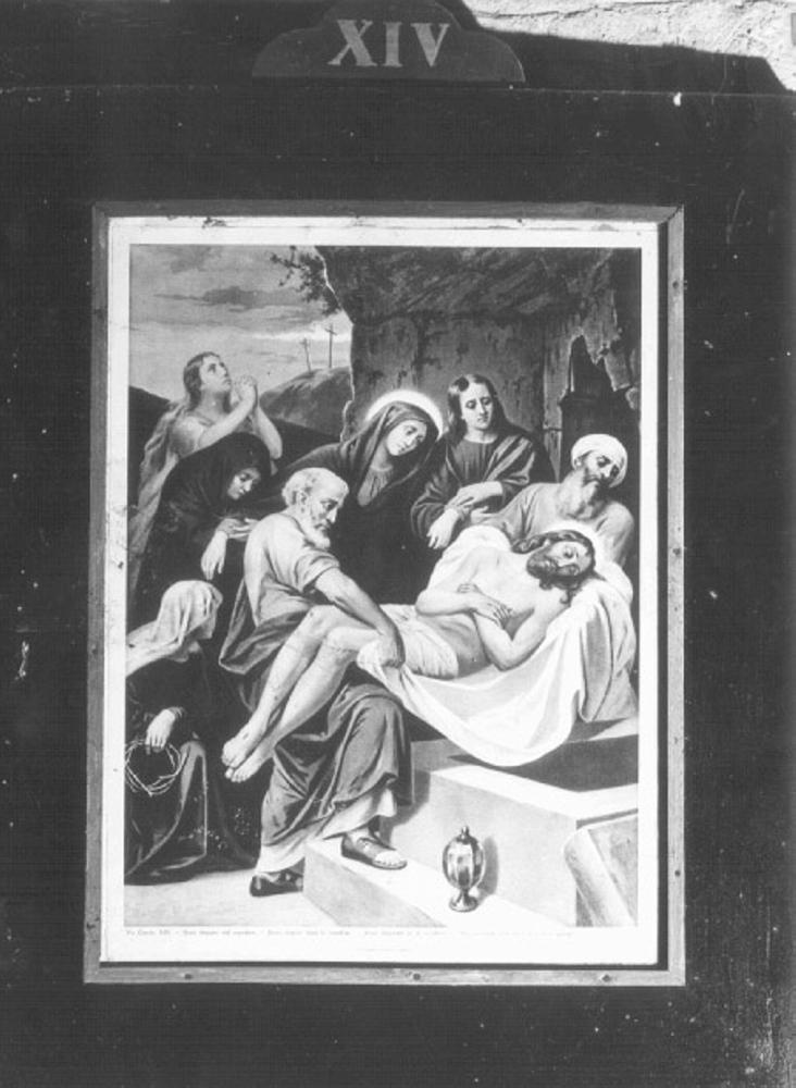 stazione XIV: Gesù deposto nel sepolcro (stampa) - ambito italiano (sec. XX)