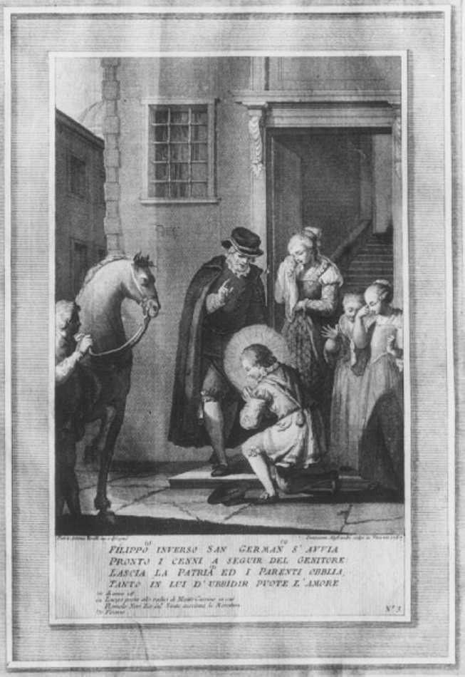 San Filippo Neri (stampa) di Alessandri Innocente, Novelli Pietro Antonio (sec. XVIII)