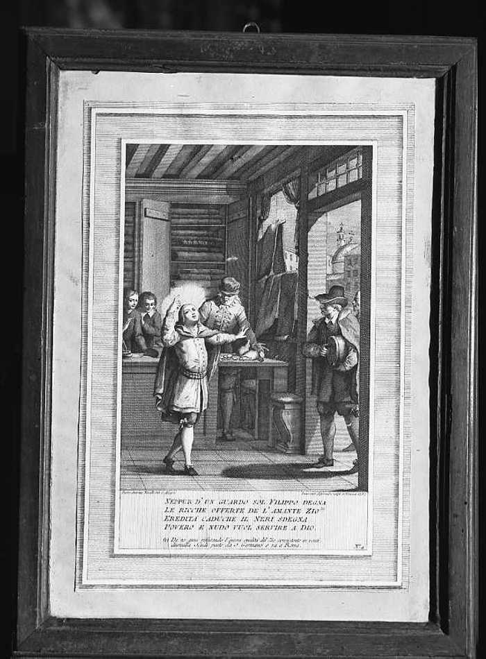 San Filippo Neri (stampa) di Alessandri Innocente, Novelli Pietro Antonio (sec. XVIII)