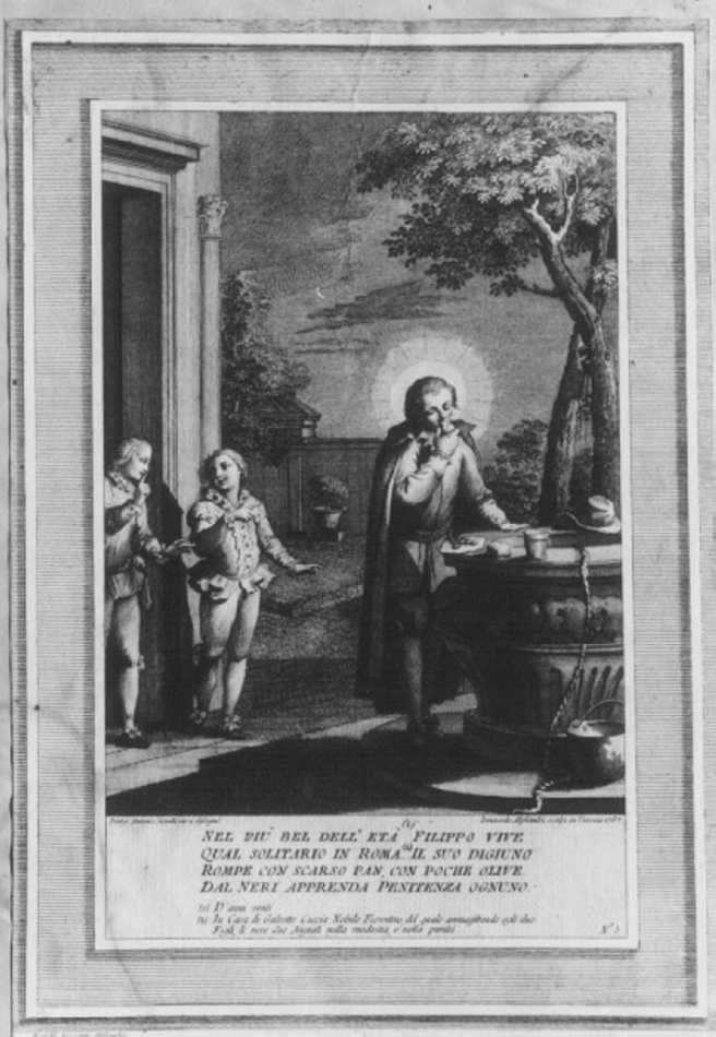 San Filippo Neri (stampa) di Alessandri Innocente, Novelli Pietro Antonio (sec. XVIII)