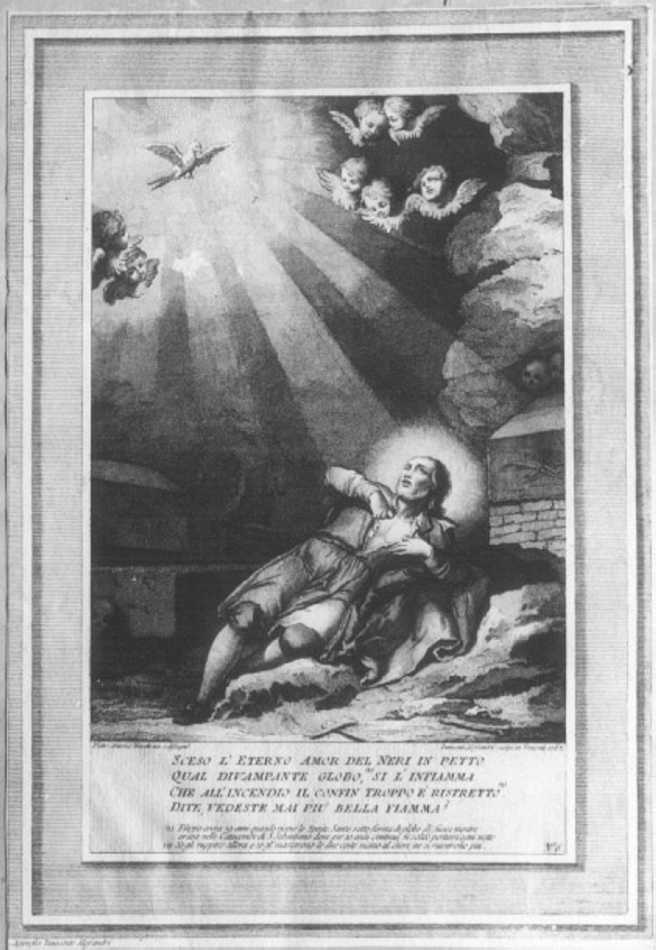 San Filippo Neri (stampa) di Alessandri Innocente, Novelli Pietro Antonio (sec. XVIII)