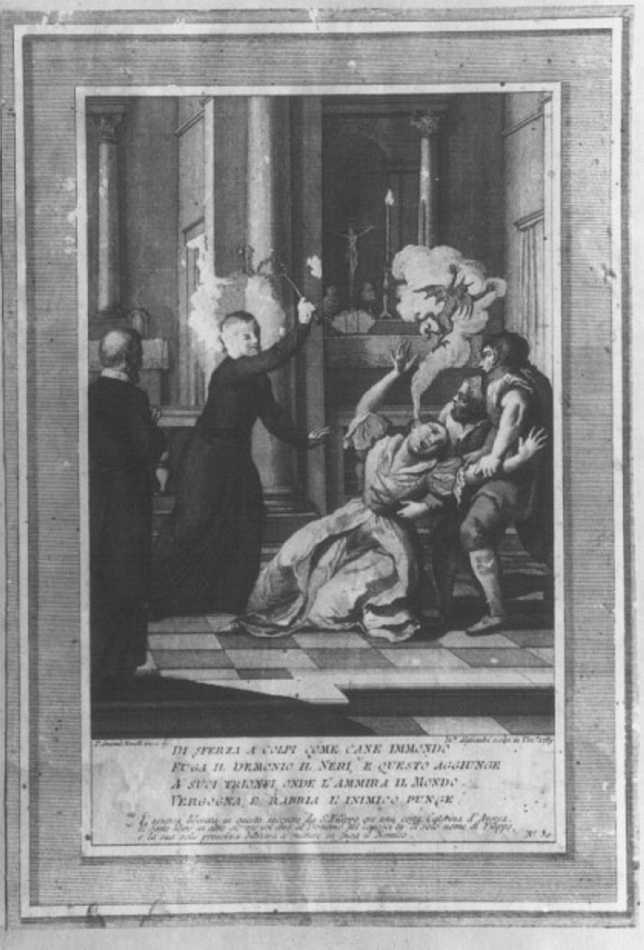 San Filippo Neri (stampa) di Alessandri Innocente, Novelli Pietro Antonio (sec. XVIII)