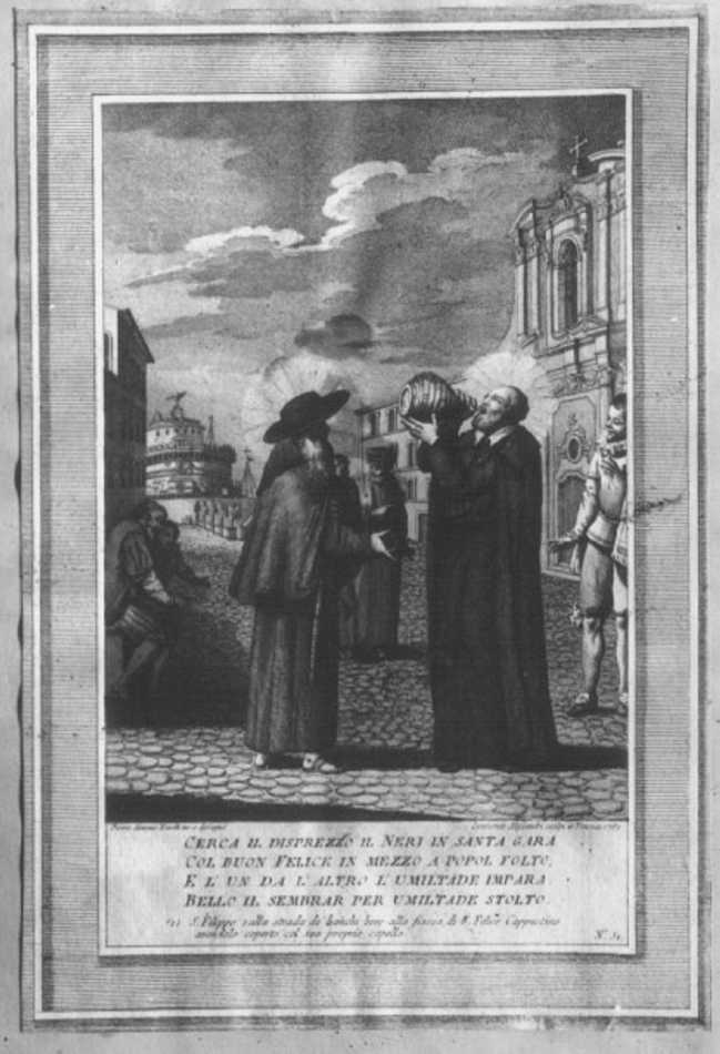 San Filippo Neri (stampa) di Alessandri Innocente, Novelli Pietro Antonio (sec. XVIII)