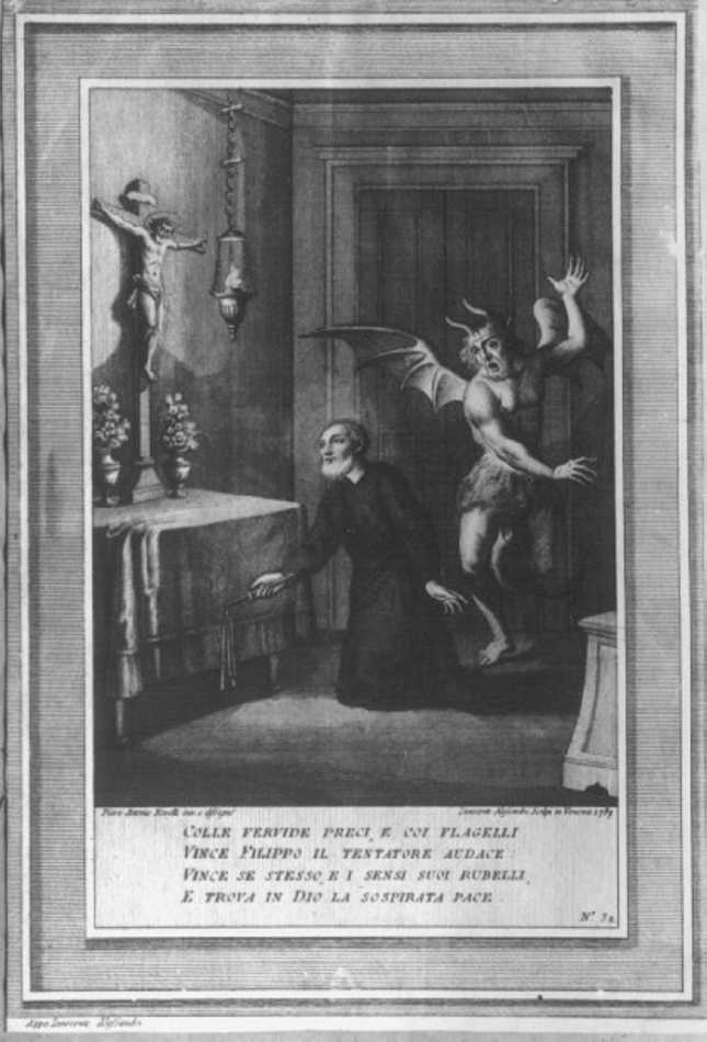 San Filippo Neri (stampa) di Alessandri Innocente, Novelli Pietro Antonio (sec. XVIII)
