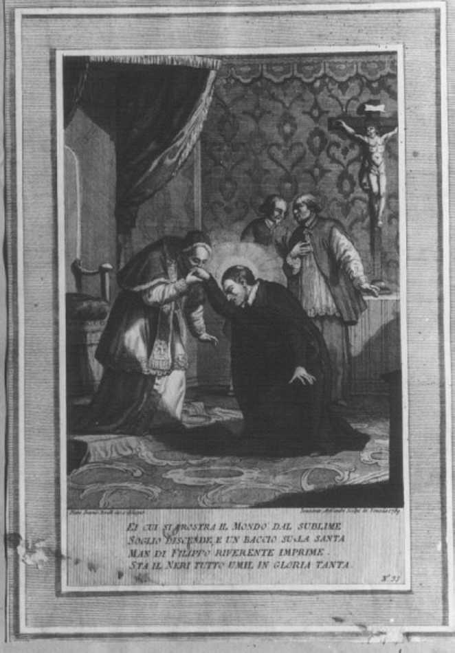 San Filippo Neri (stampa) di Alessandri Innocente, Novelli Pietro Antonio (sec. XVIII)