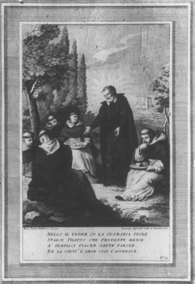 San Filippo Neri (stampa) di Alessandri Innocente, Novelli Pietro Antonio (sec. XVIII)