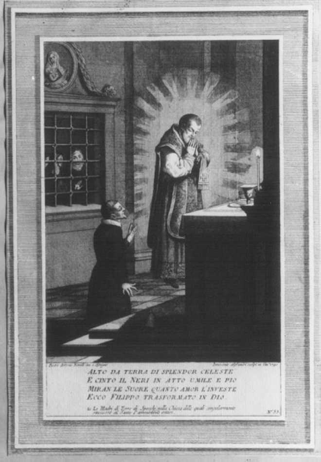 San Filippo Neri (stampa) di Alessandri Innocente, Novelli Pietro Antonio (sec. XVIII)
