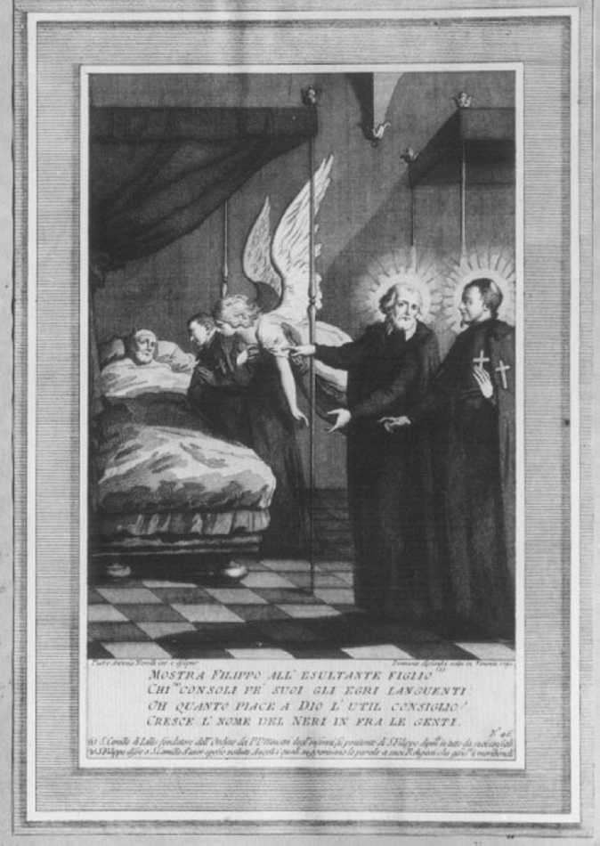 San Filippo Neri (stampa) di Alessandri Innocente, Novelli Pietro Antonio (sec. XVIII)