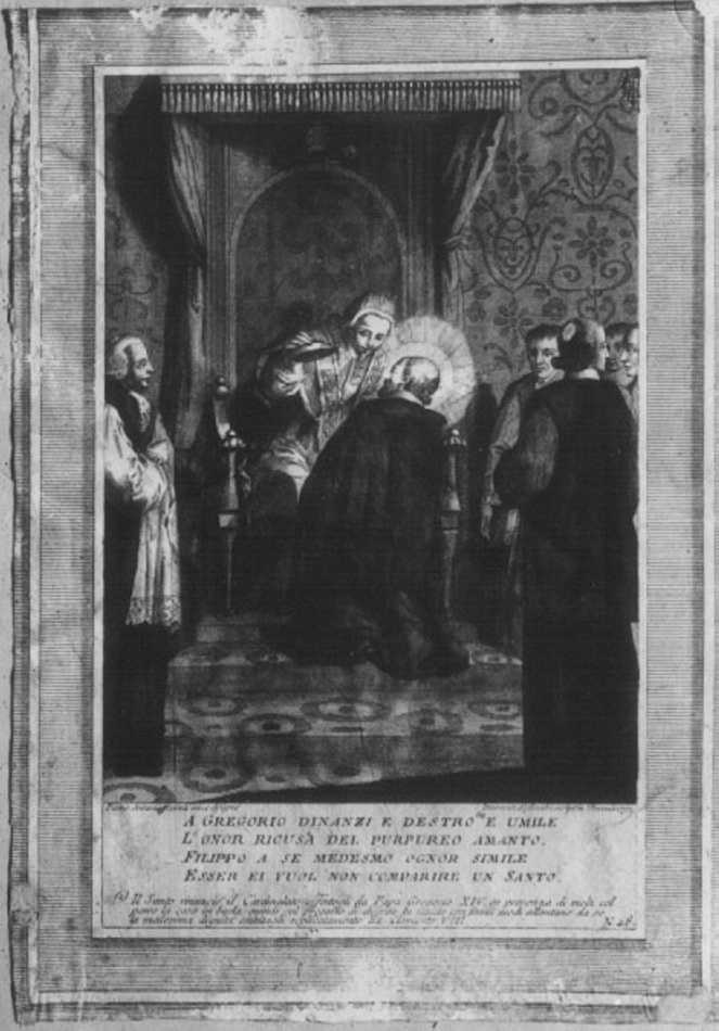 San Filippo Neri (stampa) di Alessandri Innocente, Novelli Pietro Antonio (sec. XVIII)