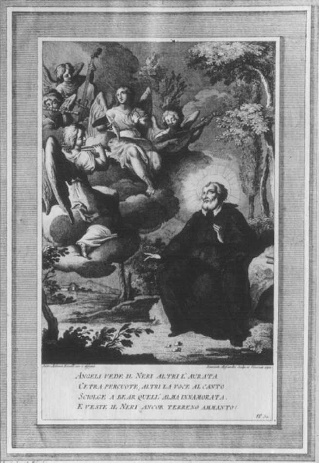 San Filippo Neri (stampa) di Alessandri Innocente, Novelli Pietro Antonio (sec. XVIII)
