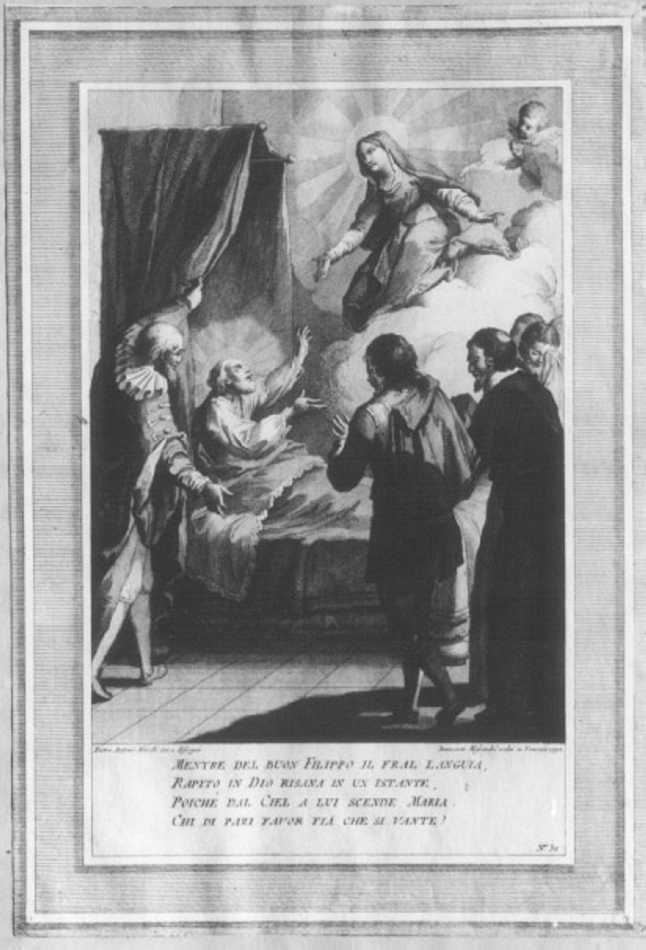 San Filippo Neri (stampa) di Alessandri Innocente, Novelli Pietro Antonio (sec. XVIII)