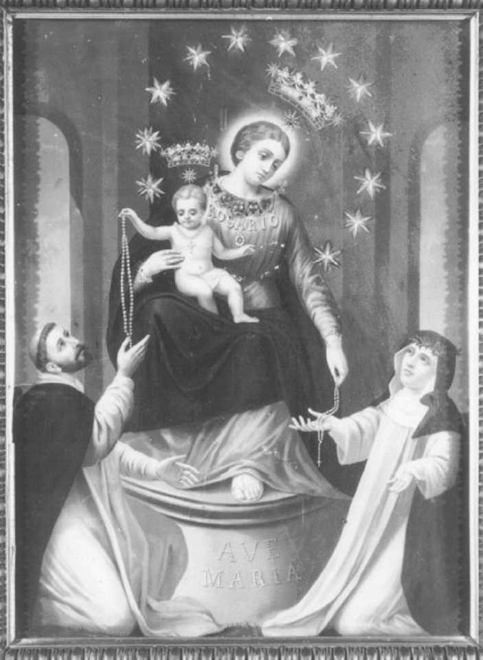 Madonna del Rosario (stampa) - ambito veneto (seconda metà sec. XIX)