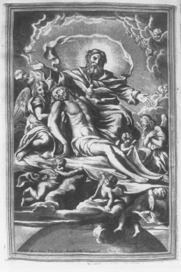 Ascensione di Cristo (stampa) di Mola Pier Francesco, Fritz Anton (sec. XVIII)