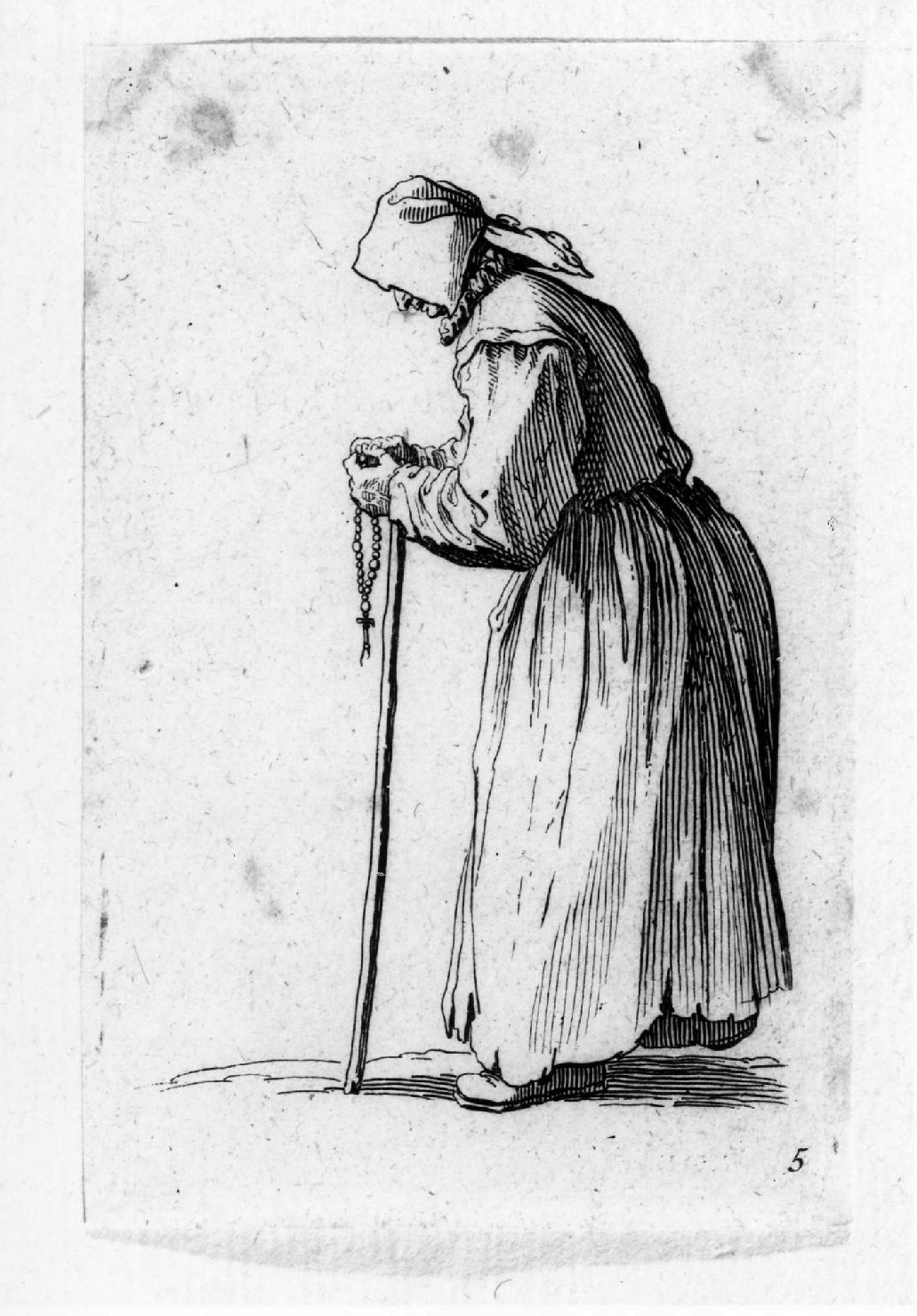 figura femminile (stampa, serie) di Callot Jacques (sec. XVII)
