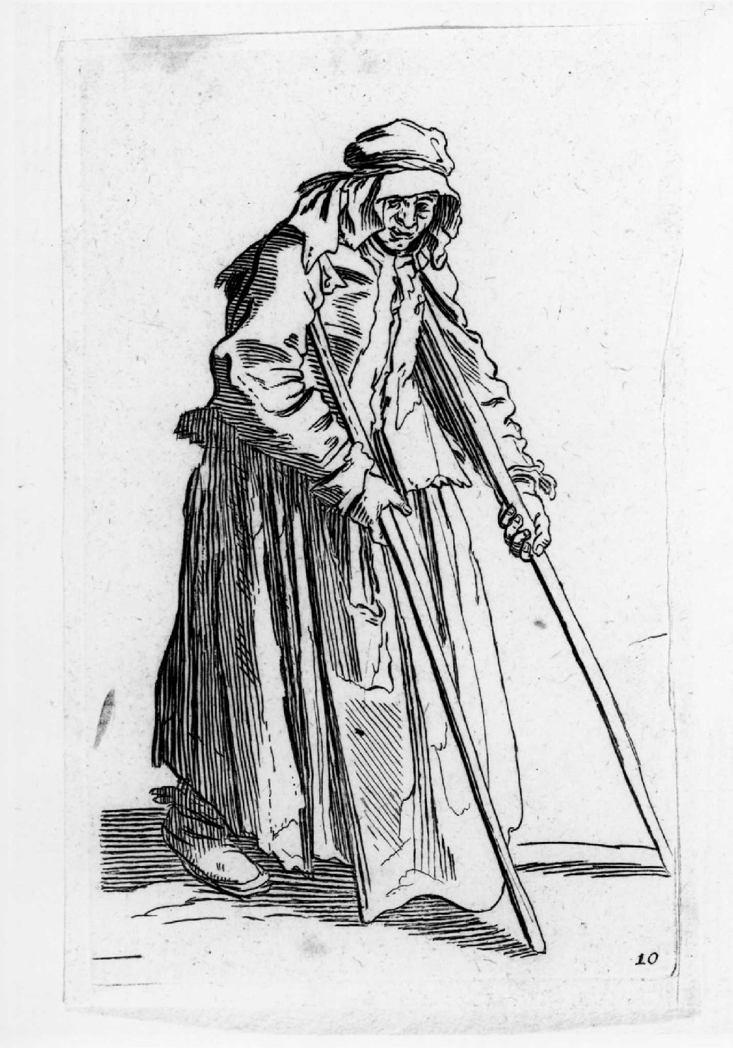 mendicante (stampa, serie) di Callot Jacques (sec. XVII)