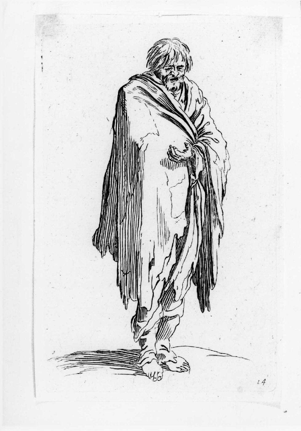 mendicante (stampa, serie) di Callot Jacques (sec. XVII)