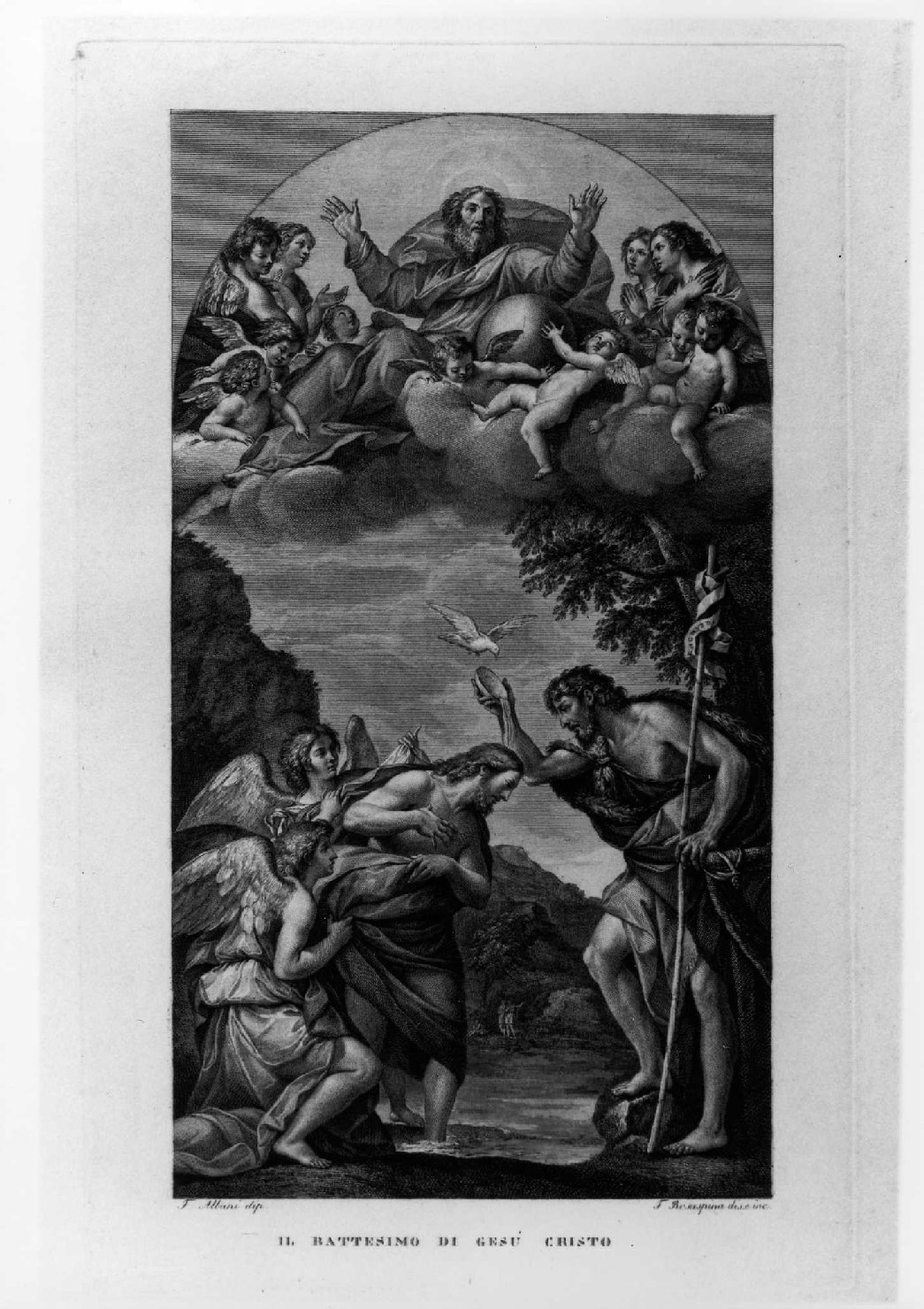 battesimo di Cristo (stampa, serie) di Albani Francesco detto Albani, Rosaspina Francesco (sec. XIX)
