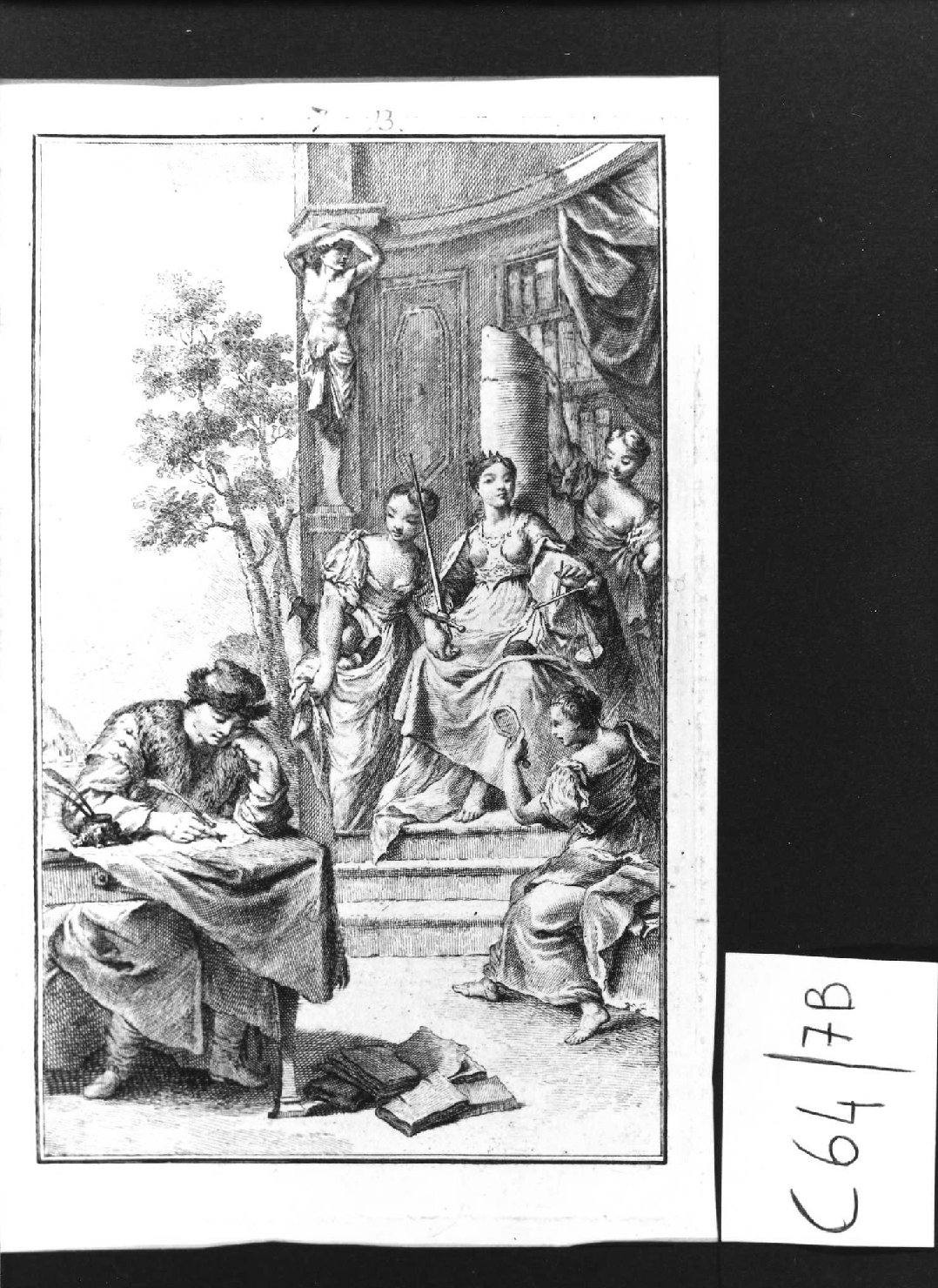 La Giustizia e la Prudenza, scena allegorica (stampa, serie) di Piazzetta Giovanni Battista (attribuito) (sec. XVIII)