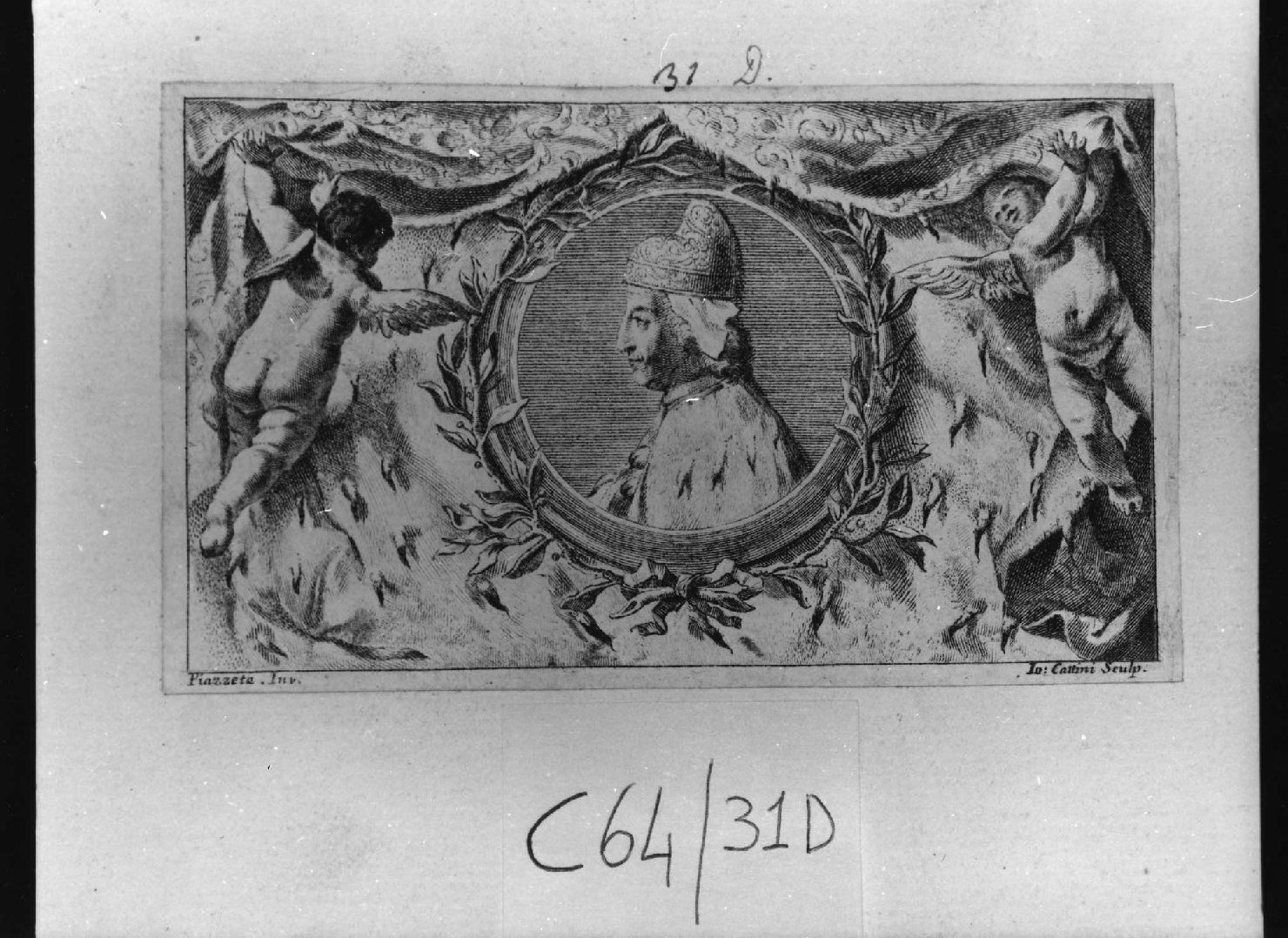 Ritratto di doge, ritratto d'uomo (stampa smarginata, serie) di Piazzetta Giovanni Battista, Cattini Giovanni (sec. XVIII)