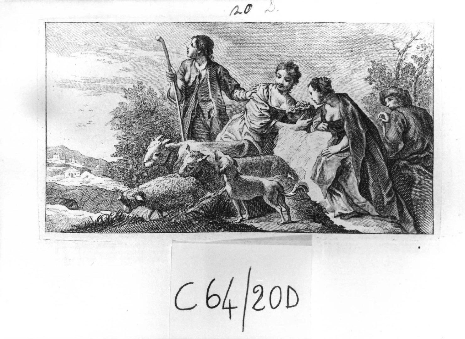scena pastorale (stampa, serie) di Piazzetta Giovanni Battista (sec. XVIII)