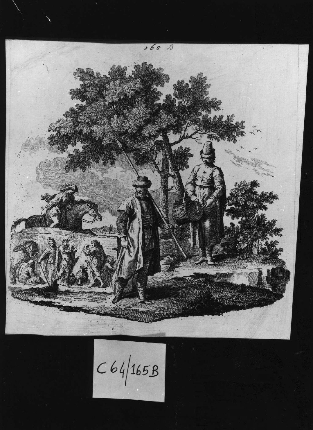 scena campestre con figure (stampa smarginata, serie) di Piazzetta Giovanni Battista (sec. XVIII)