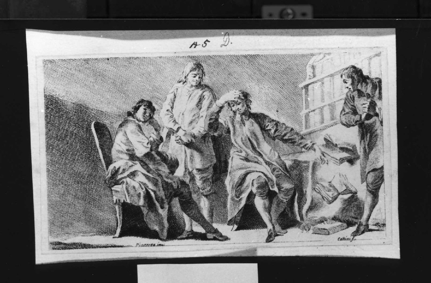 I dubbi di Melantone, episodio storico (stampa smarginata, serie) di Piazzetta Giovanni Battista, Cattini Giovanni (sec. XVIII)