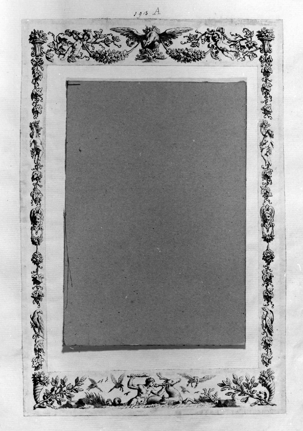 cornice decorativa (stampa smarginata, serie) - ambito veneziano (sec. XVIII)
