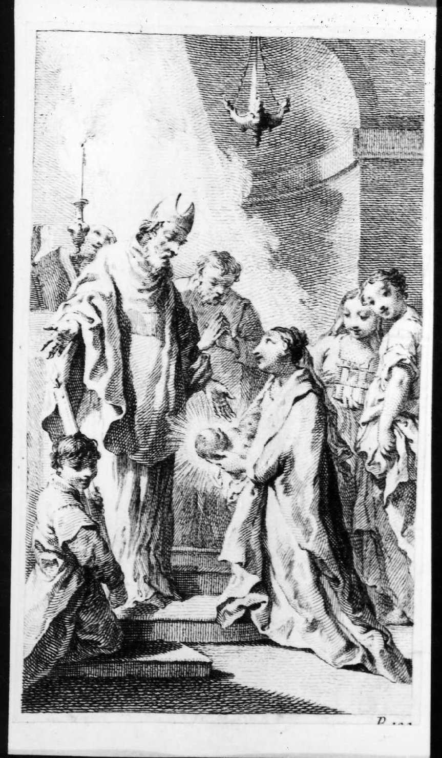 presentazione di Gesù al tempio (stampa smarginata, serie) di Piazzetta Giovanni Battista, Bartolozzi Francesco (sec. XVIII)