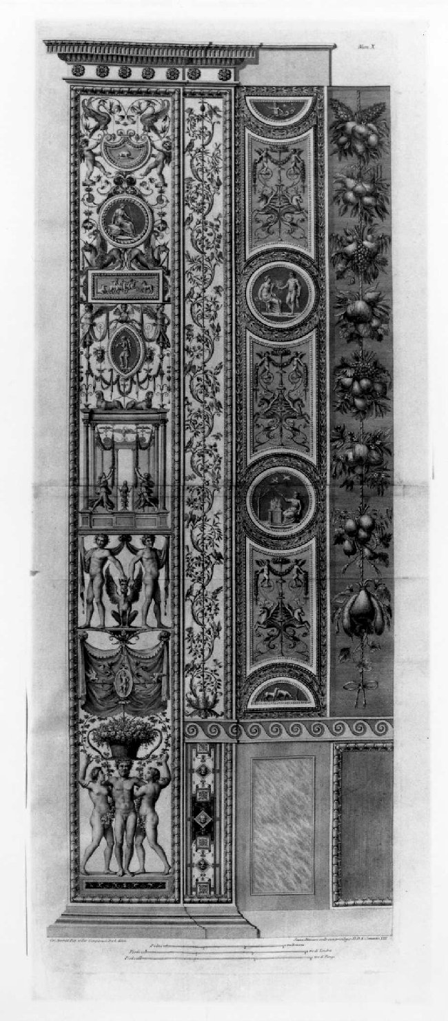 motivi decorativi architettonici (stampa, stampa composita) di Camporesi Pietro, Savorelli Gaetano, Ottaviani Giovanni (sec. XVIII)