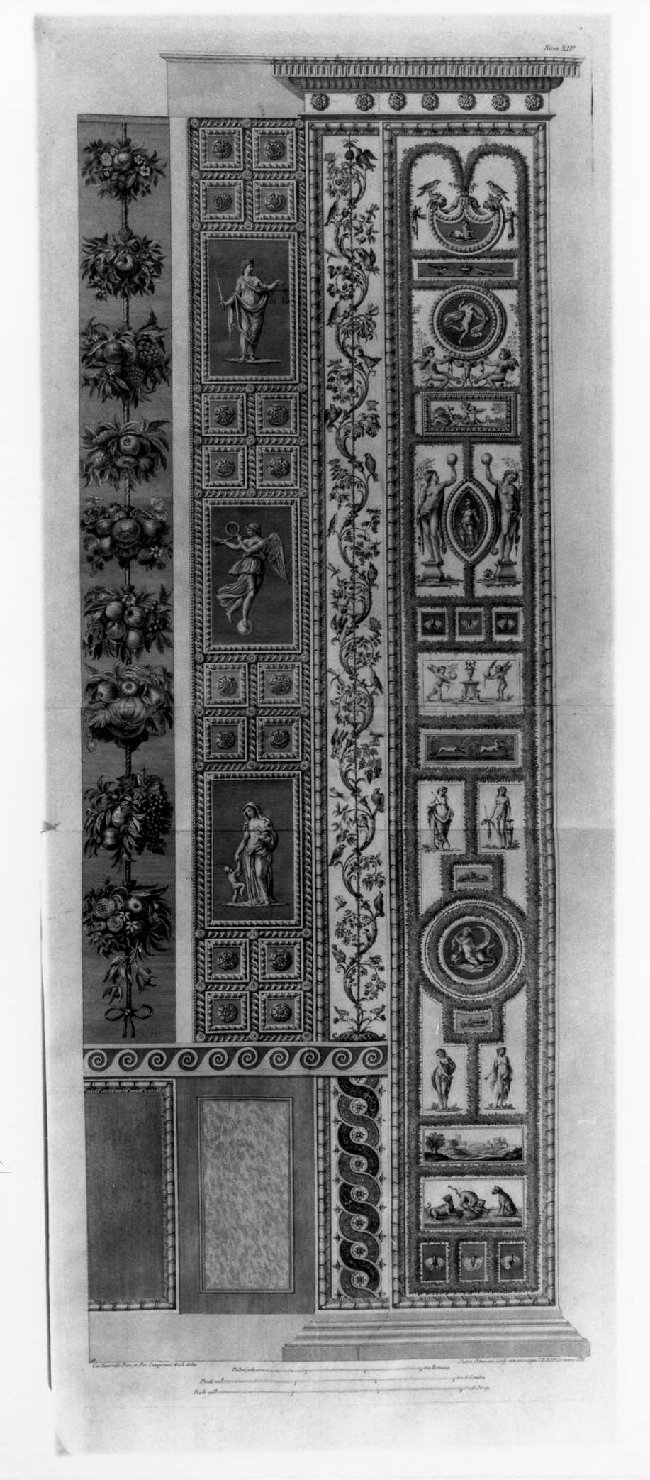 motivi decorativi architettonici (stampa, stampa composita) di Camporesi Pietro, Savorelli Gaetano, Ottaviani Giovanni (sec. XVIII)