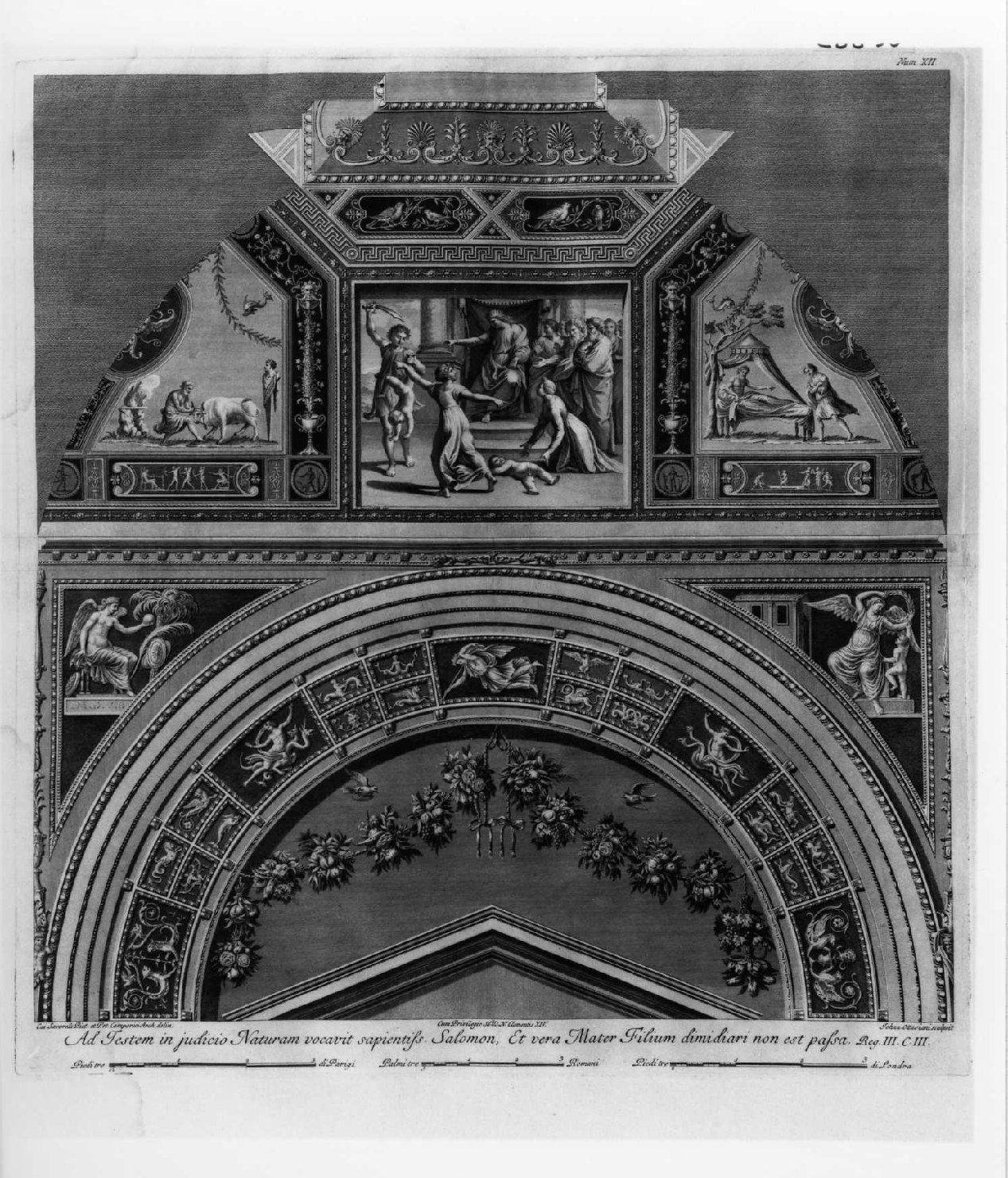 Giudizio di Salomone (stampa, stampa composita) di Volpato Giovanni, Camporesi Pietro, Savorelli Gaetano, Ottaviani Giovanni (sec. XVIII)
