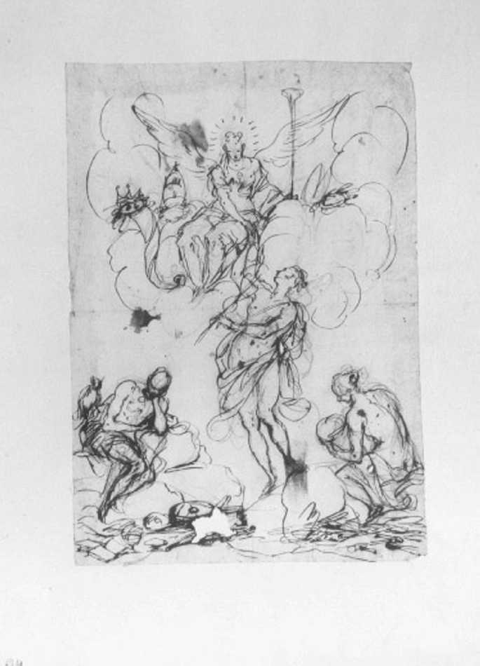 figura allegorica femminile (disegno) di Maganza Alessandro (primo quarto sec. XVII)