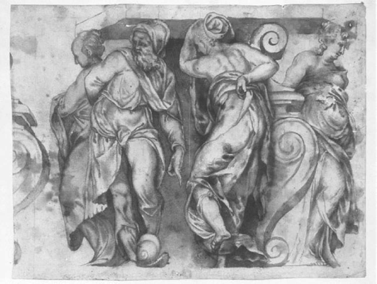 elementi decorativi (disegno) di Farinati Paolo (seconda metà sec. XVI)