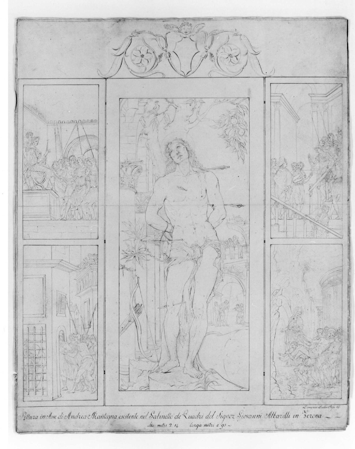 San Sebastiano (disegno) di Dalla Rosa Domenico (sec. XIX)