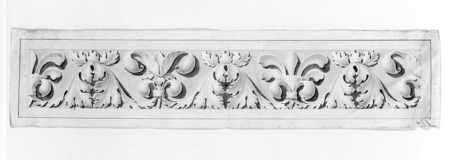 motivi decorativi vegetali (disegno) - ambito veronese (prima metà sec. XIX)