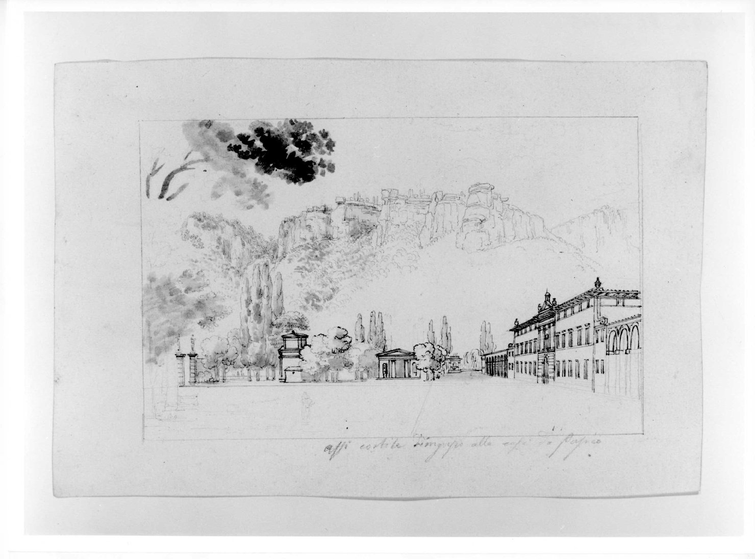 villa da Persico a Affi (disegno) di Ronzoni Pietro (sec. XIX)