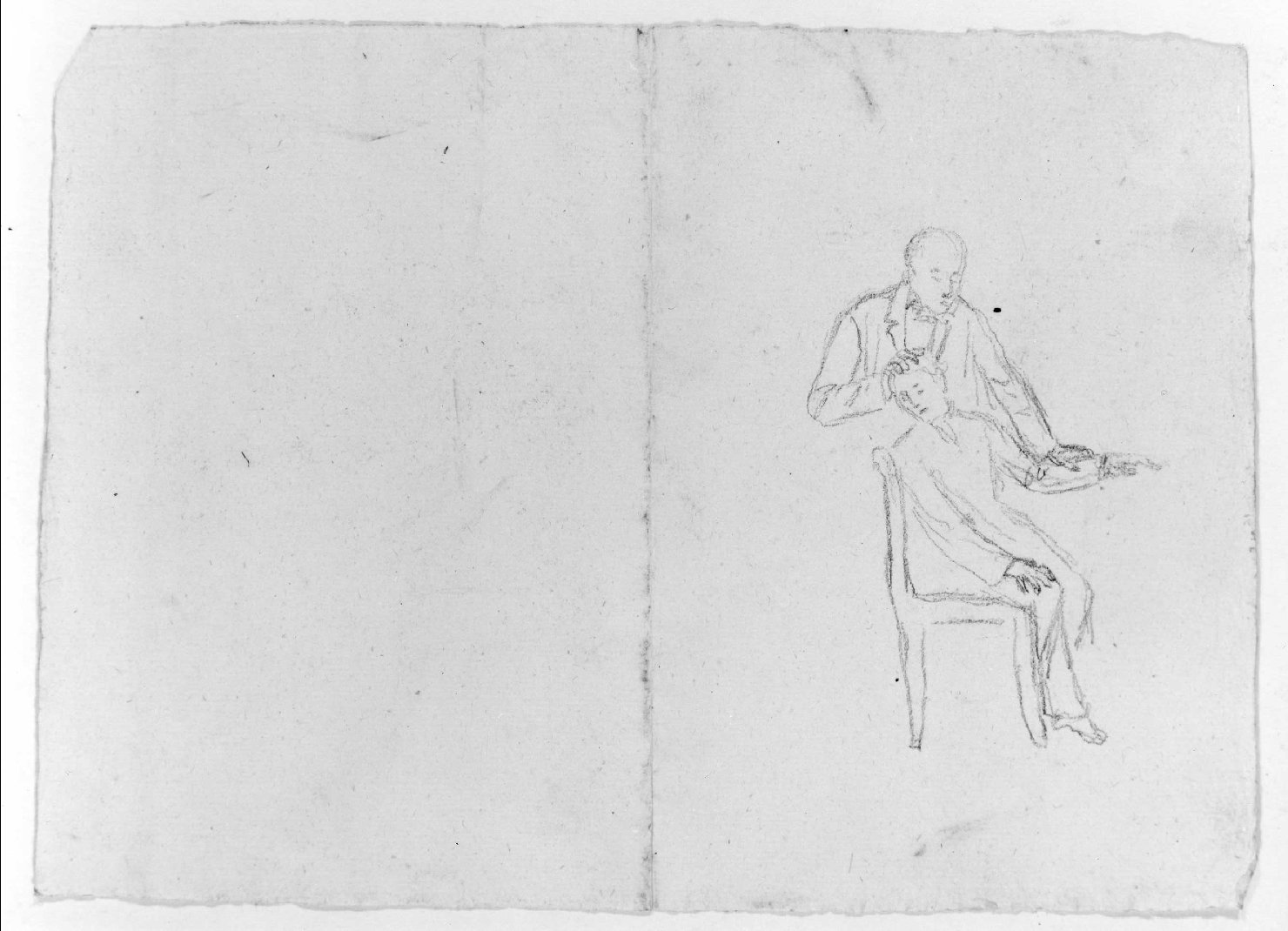 figure maschili (disegno) di Recchia Angelo (maniera) (metà sec. XIX)