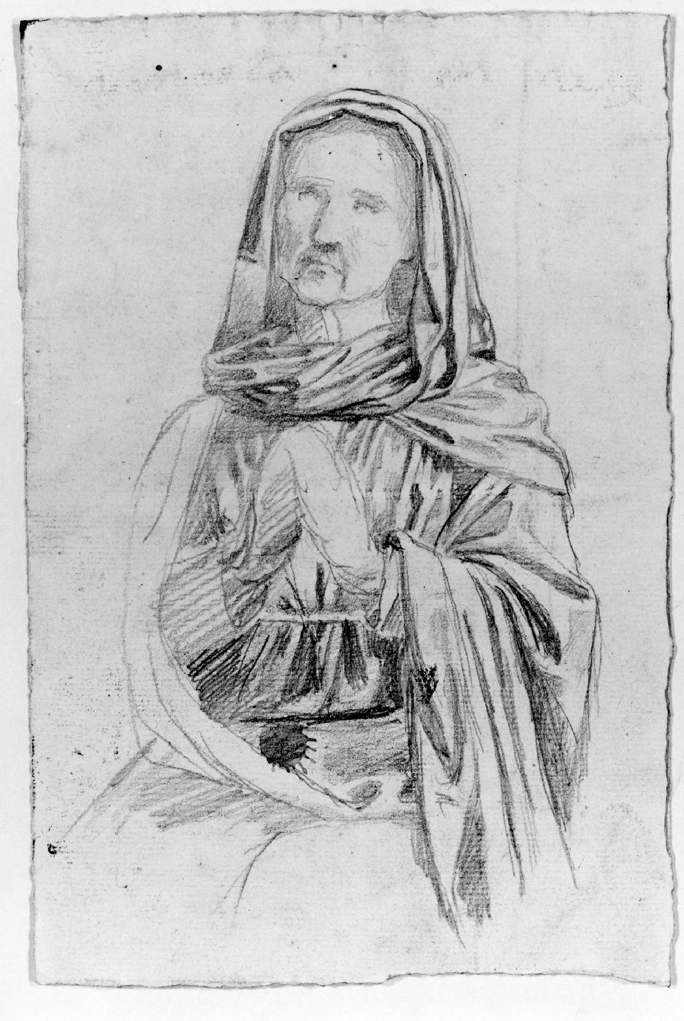 Sant'Anna (disegno) di Recchia Angelo (maniera) (metà sec. XIX)