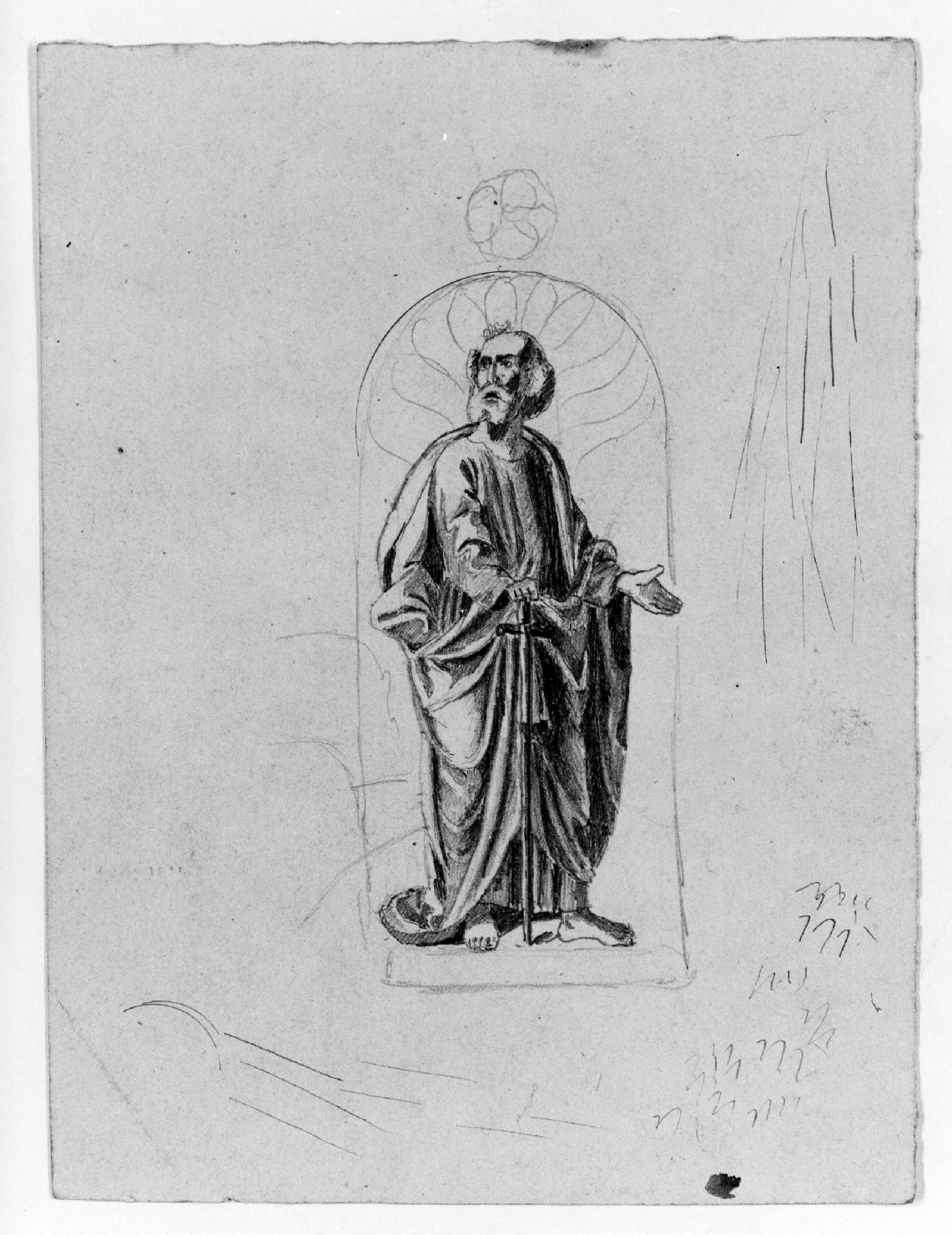 San Paolo (disegno) di Recchia Angelo (maniera) (metà sec. XIX)
