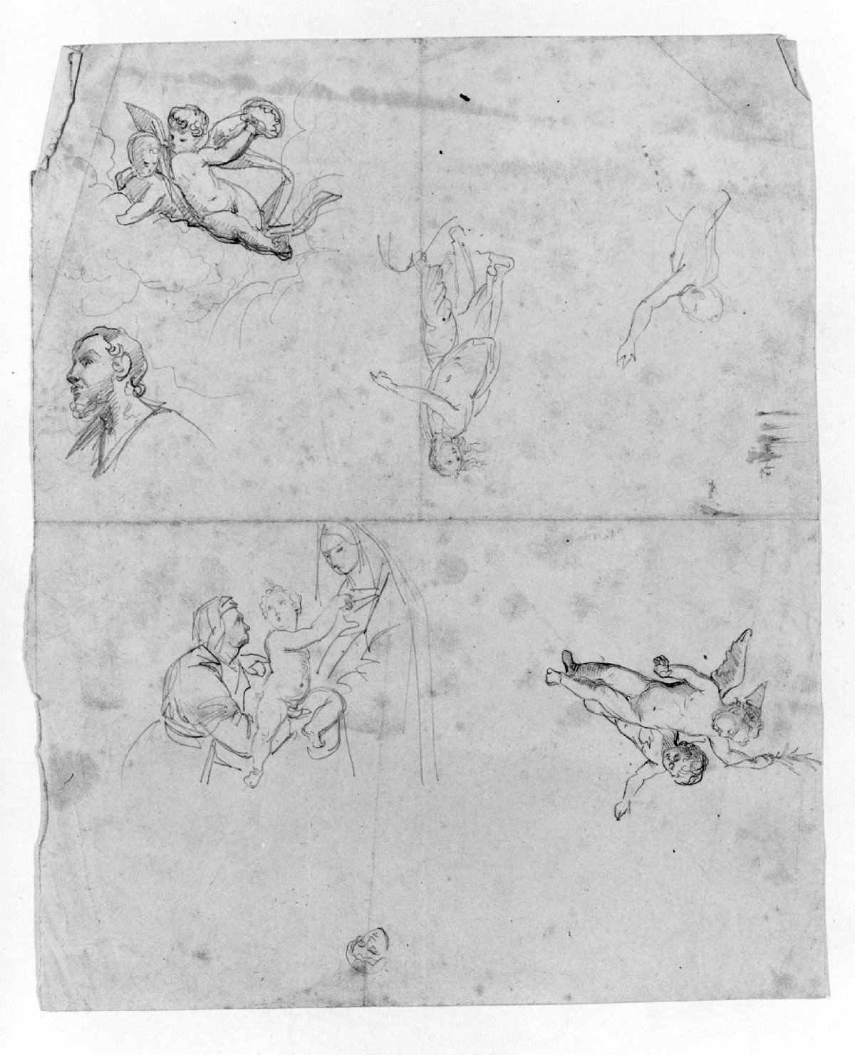 figure (disegno) di Recchia Angelo (attribuito) (metà sec. XIX)