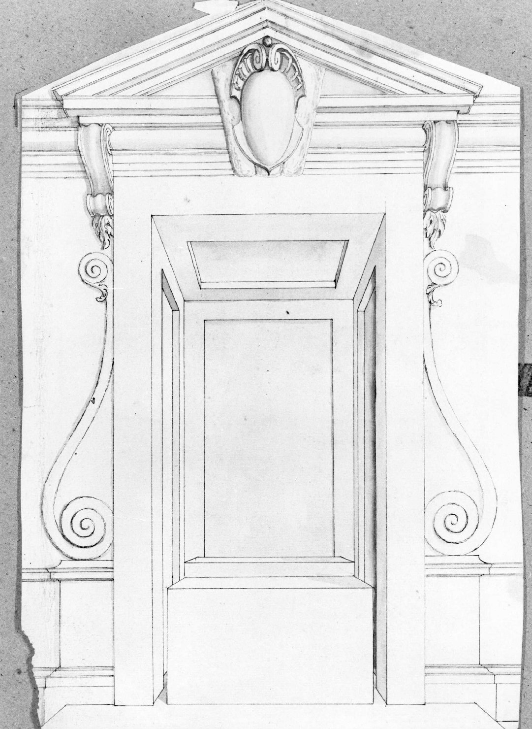 cornice (disegno) di Farinati Paolo (seconda metà sec. XVI)