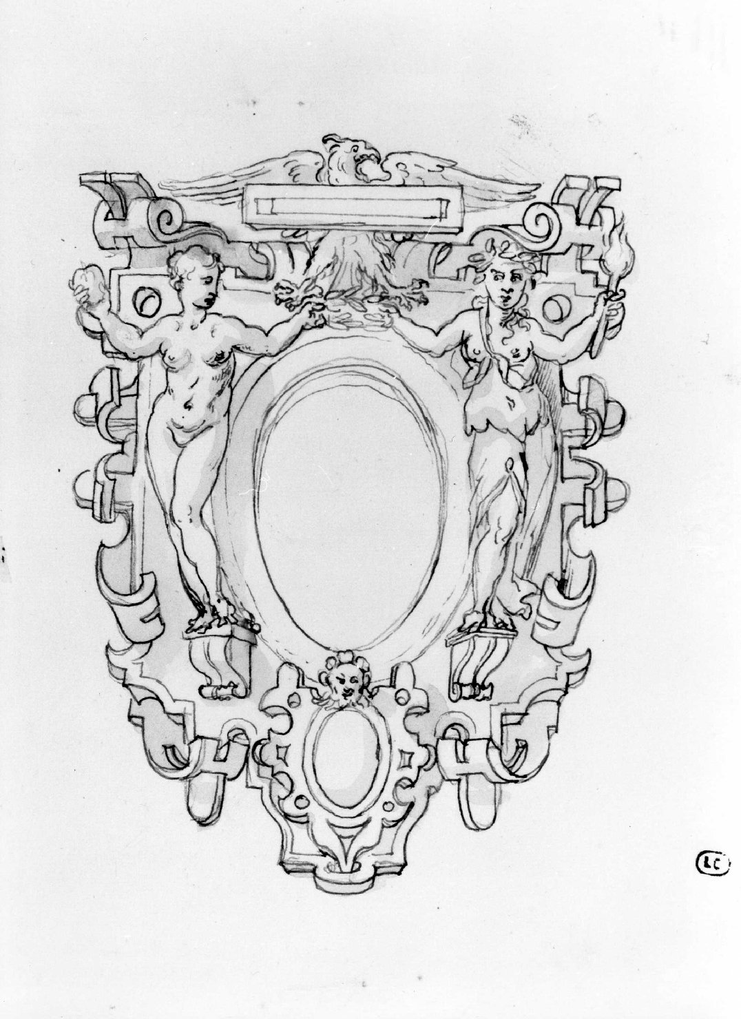 cartiglio (disegno) di Farinati Paolo (bottega) (seconda metà sec. XVI)