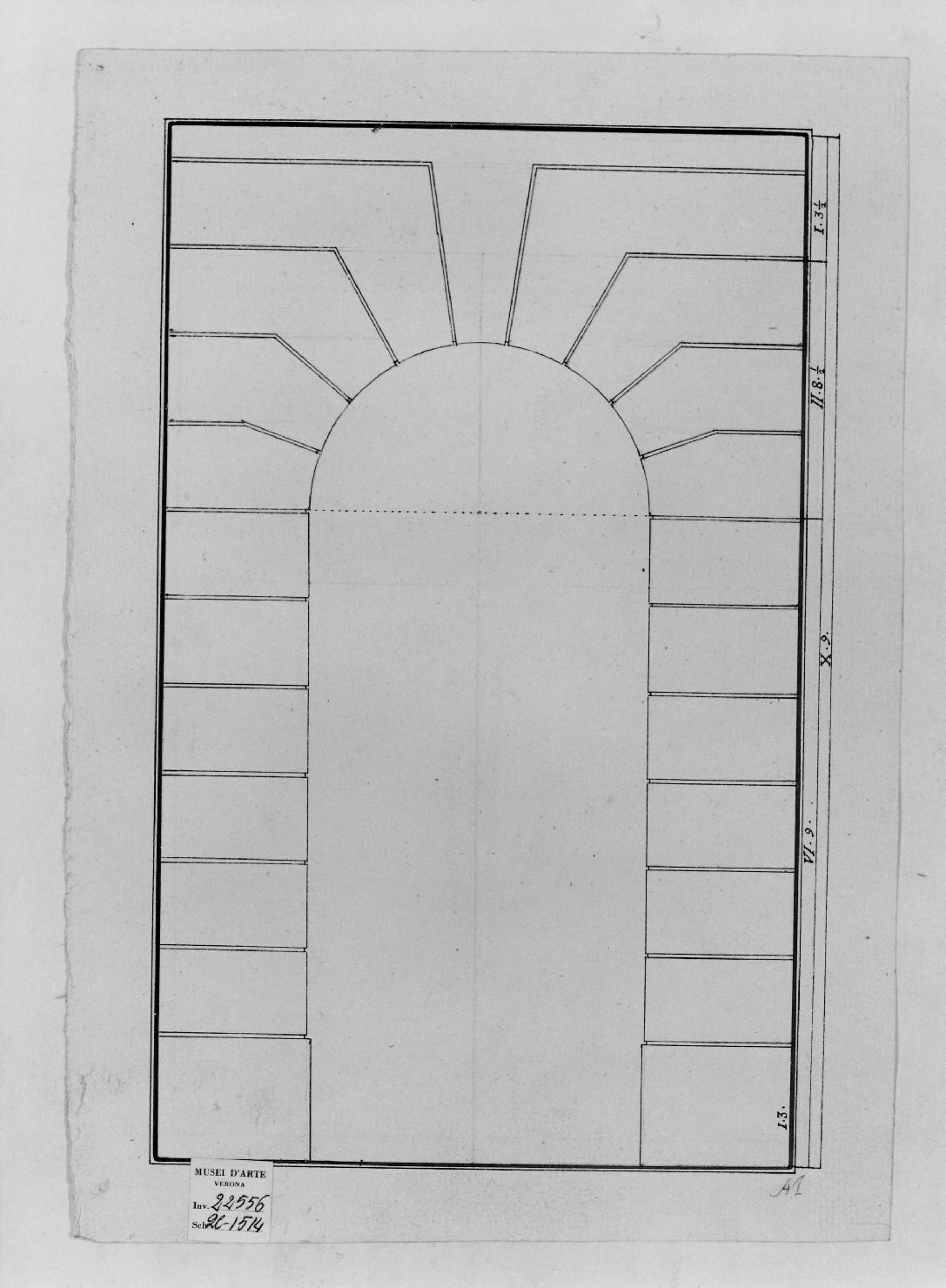 arco (disegno, serie) di Monga Andrea (prima metà sec. XIX)