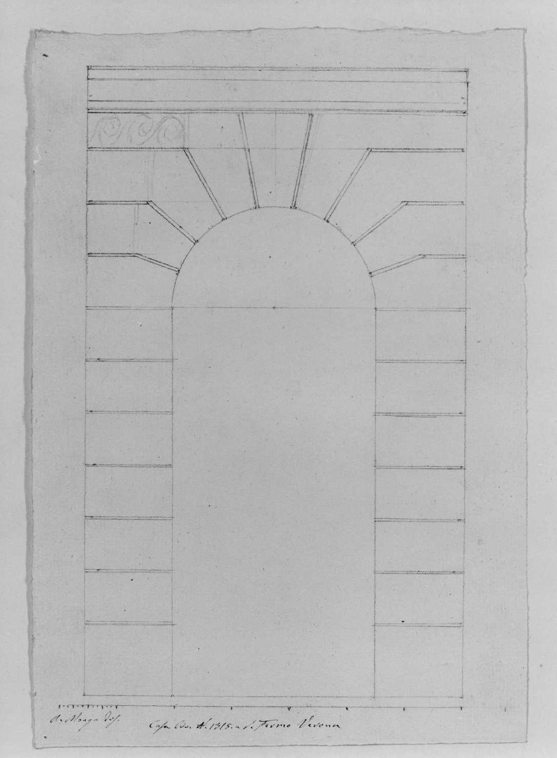 portale (disegno) di Monga Andrea (prima metà sec. XIX)