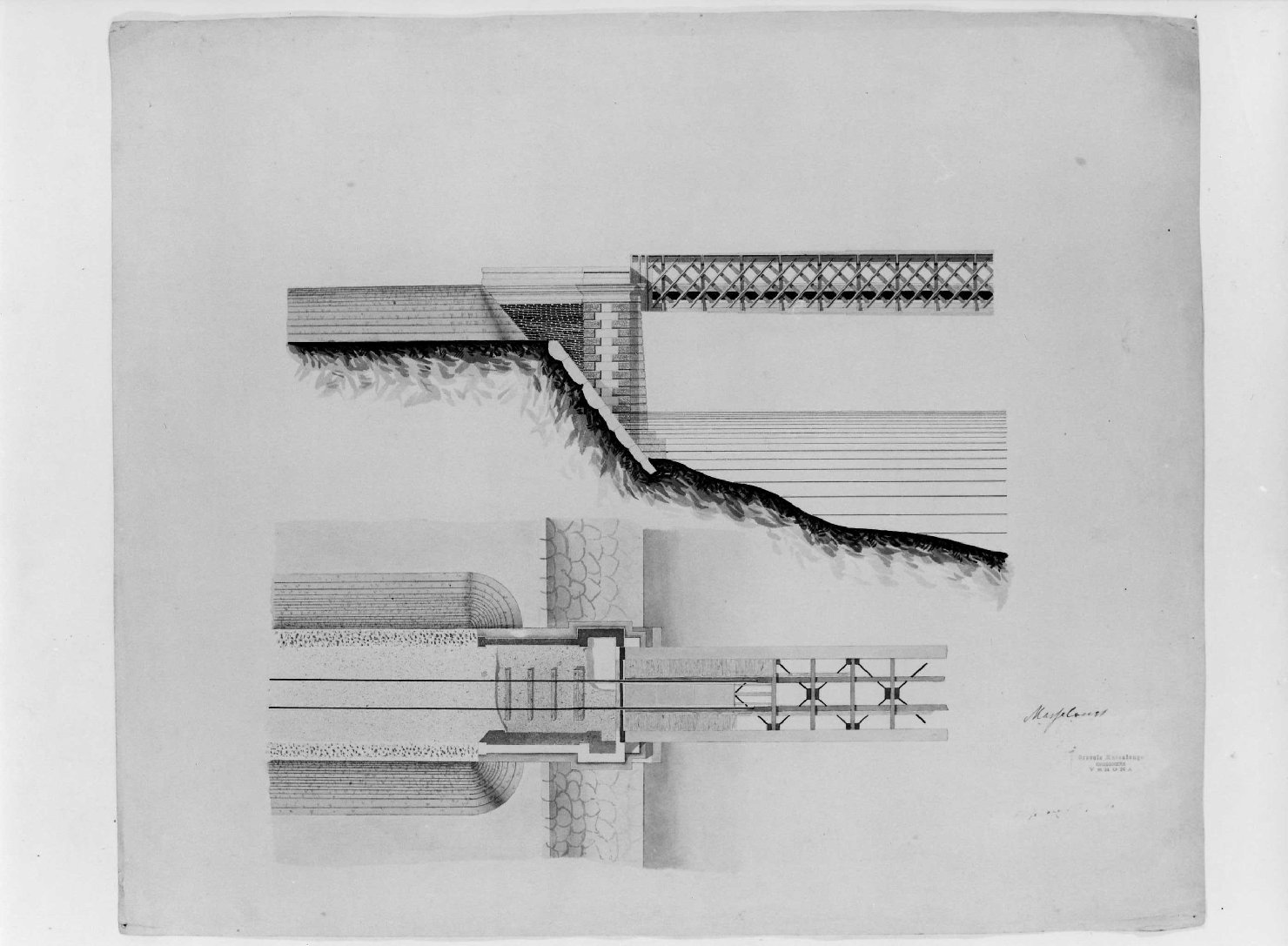 ponte (disegno, serie) di Massalongo Pietro Orseolo (prima metà sec. XIX)