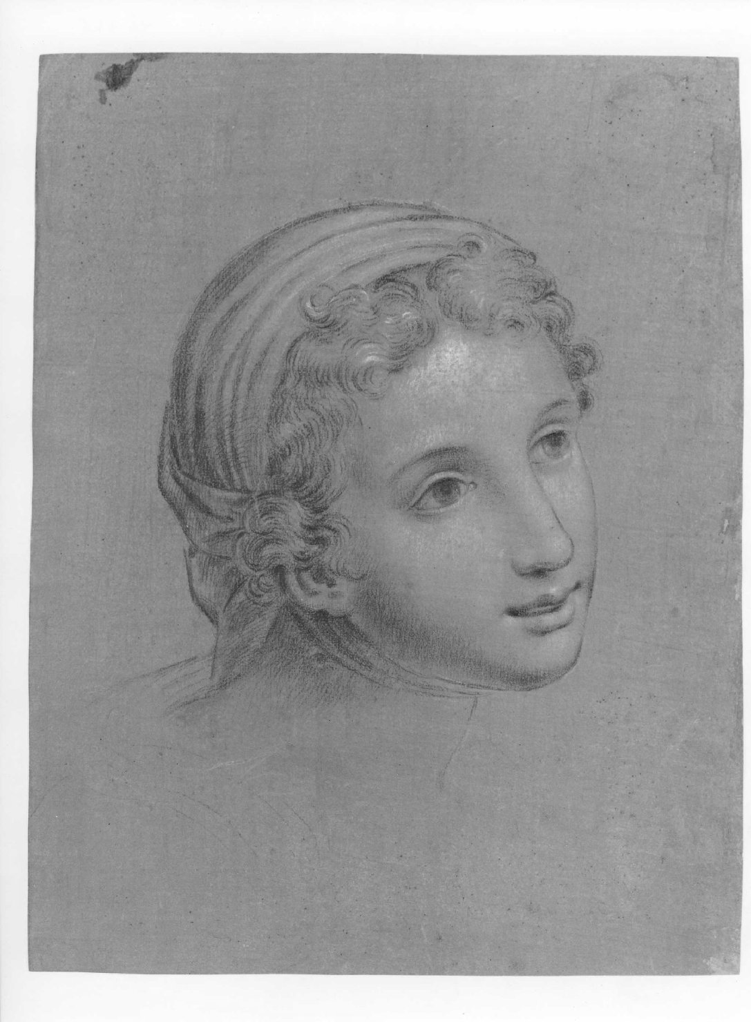 testa di fanciulla (disegno) di Cartolari Fabrizio (secc. XVIII/ XIX)