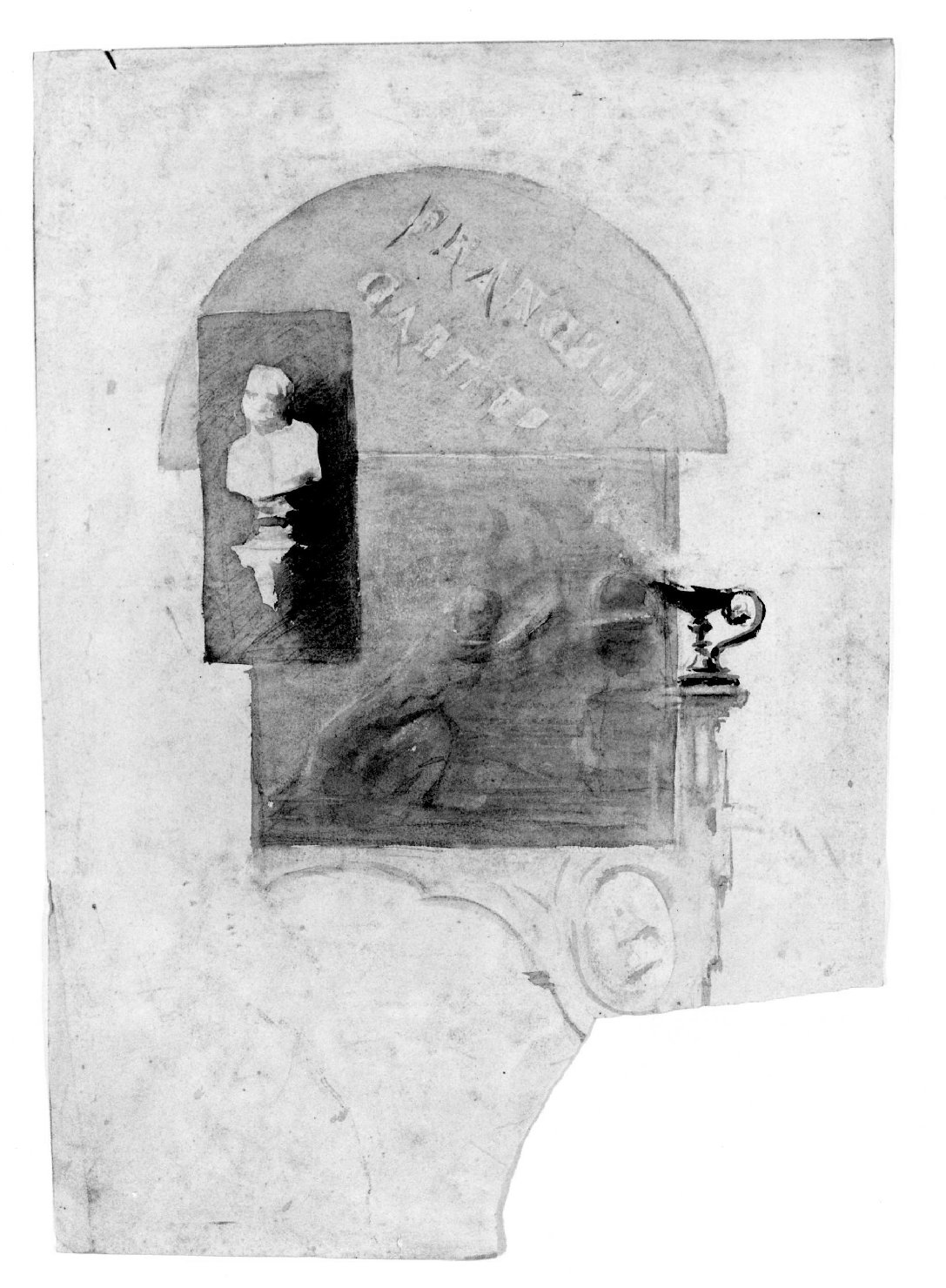 lapide (disegno) di Cristani Romeo (fine/inizio secc. XIX/ XX)
