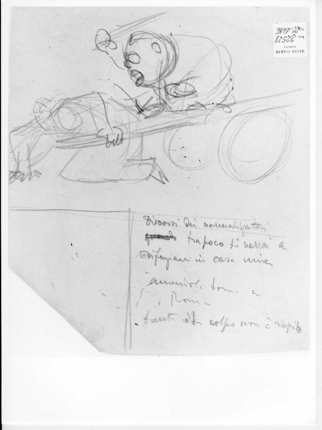 figure (disegno) di Sironi Mario (attribuito) (sec. XX)