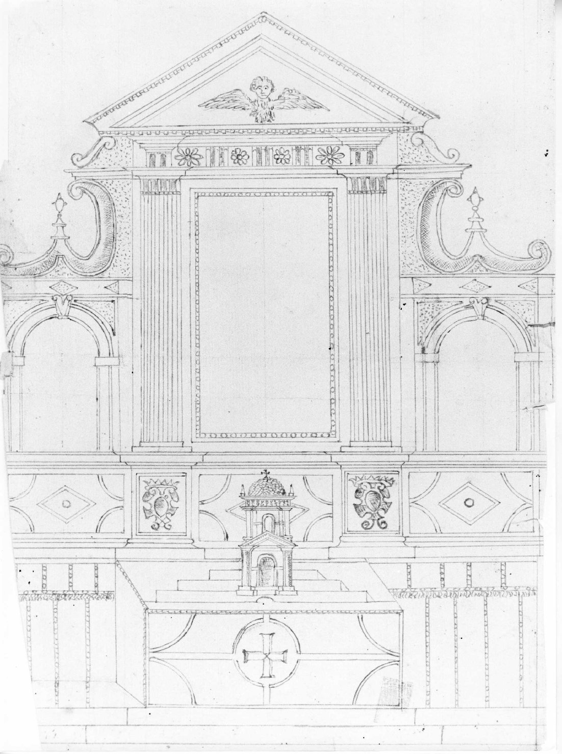 altare (disegno) di Farinati Paolo (bottega) (seconda metà sec. XVI)
