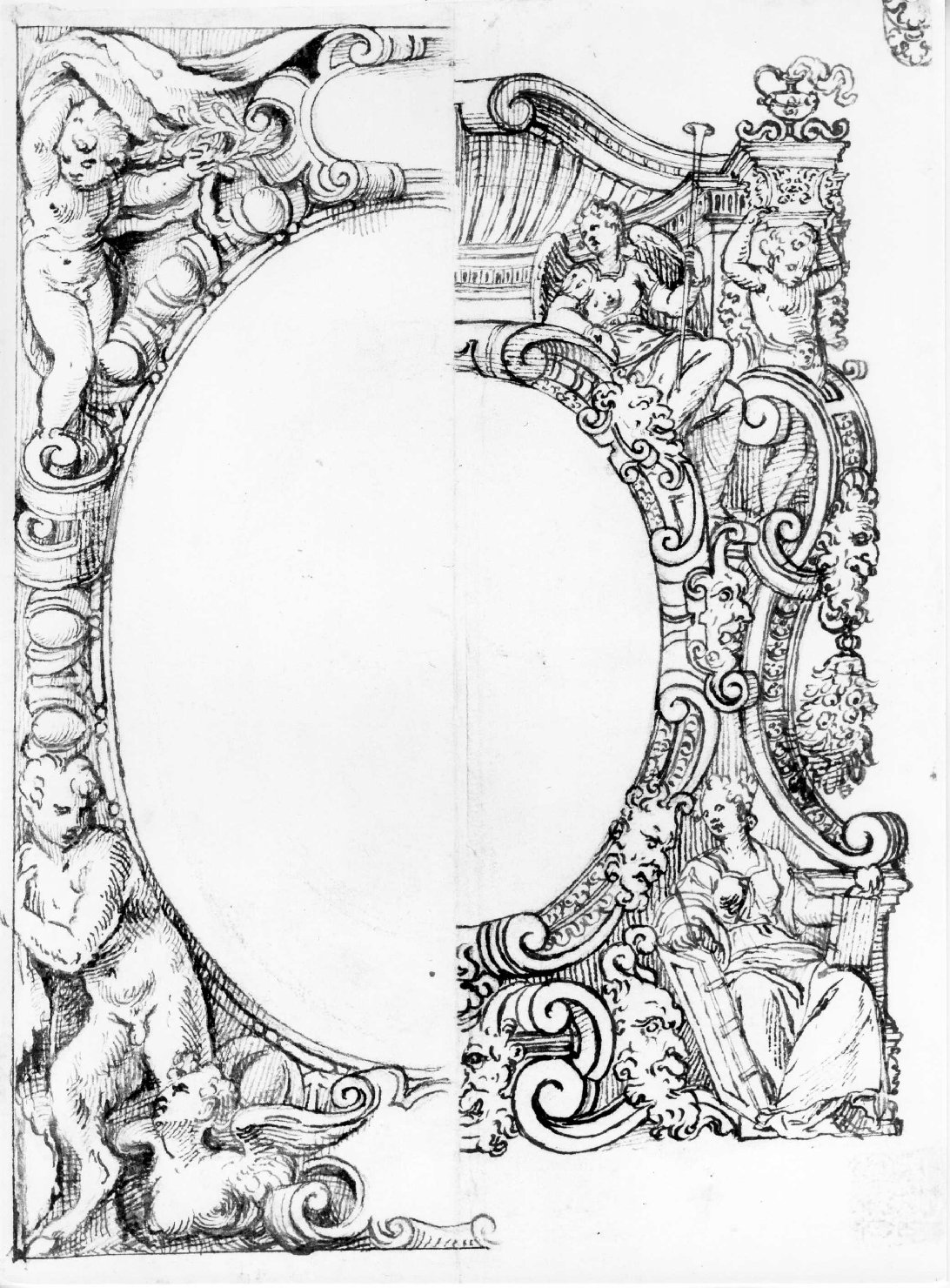 cornice (disegno) di Farinati Paolo (seconda metà sec. XVI)